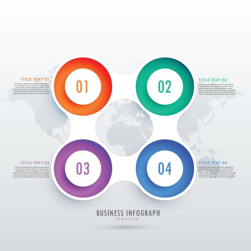 modern circular four steps infographic design, can be used in business diagrams presentation or workflow layout vector
