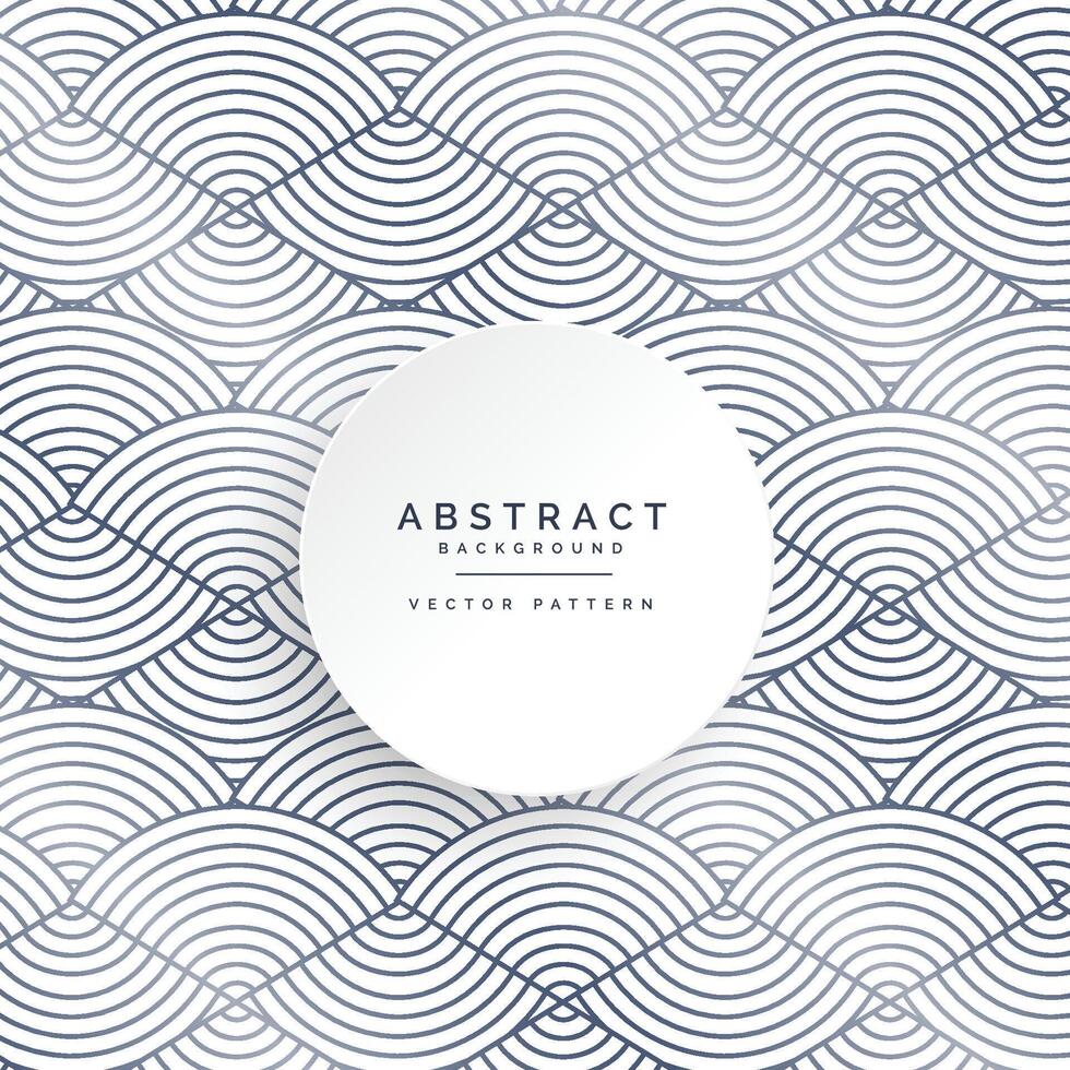 abstract circle lines white pattern background vector