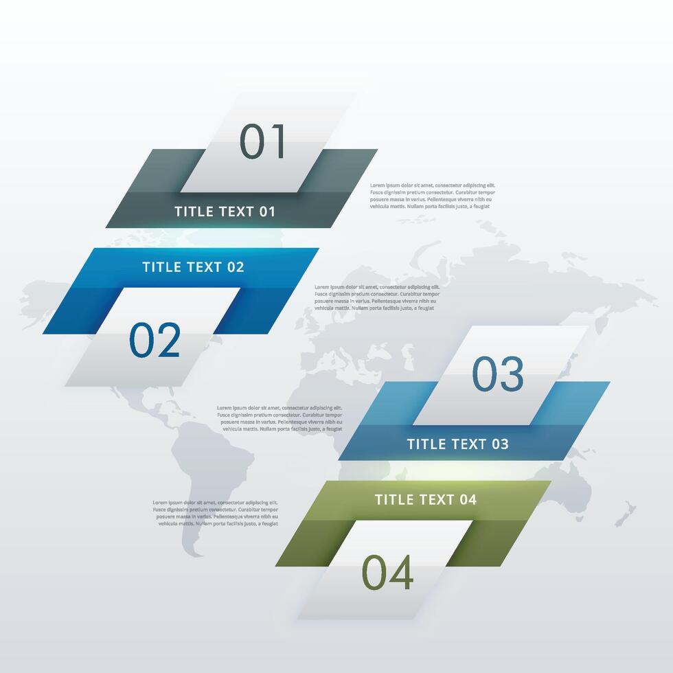 modern four steps infographic diagram for business presentations and workflow designs vector