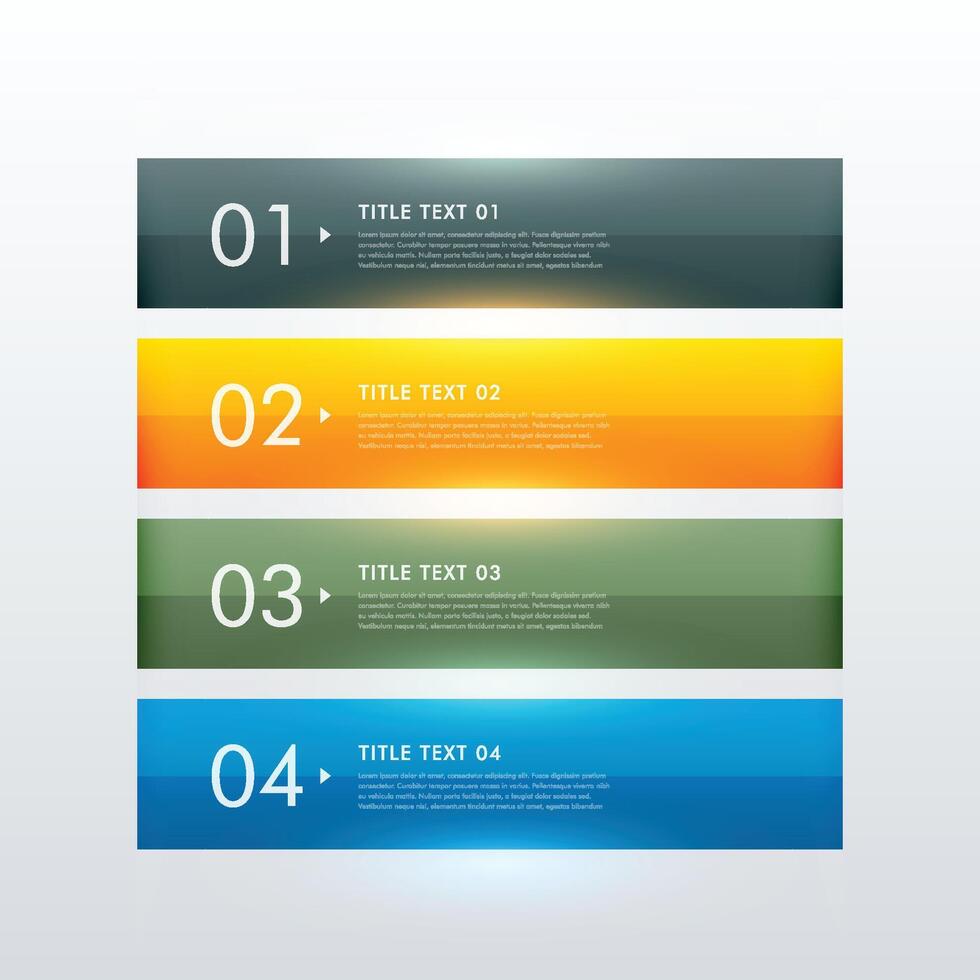 clean colorful four steps business infographic template design vector