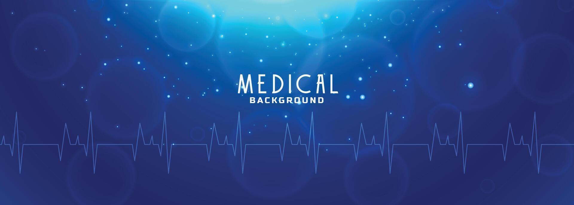 healthcare and medical science blue banner design vector