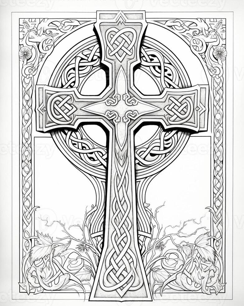 Celtic Cross Coloring Pages photo