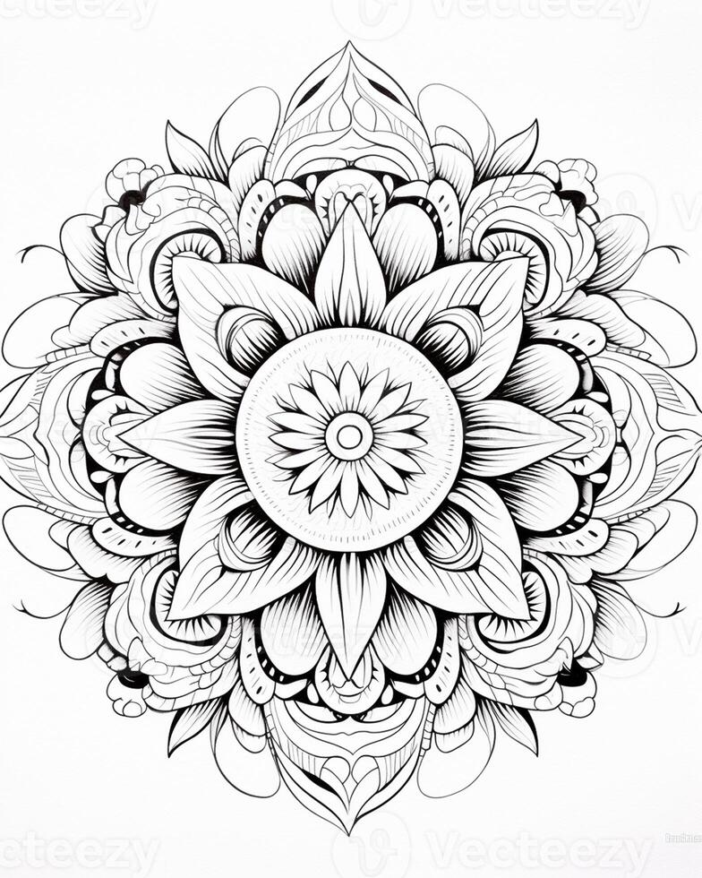 Circle with Ornamental Design Style photo