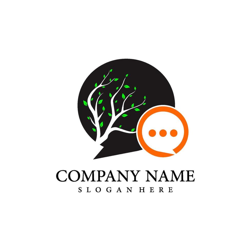 tree logo design illustration vector