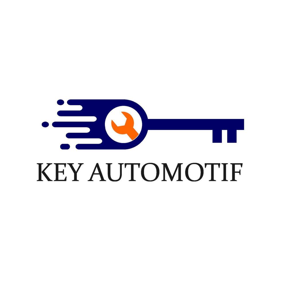 automotive key logo illustration vector