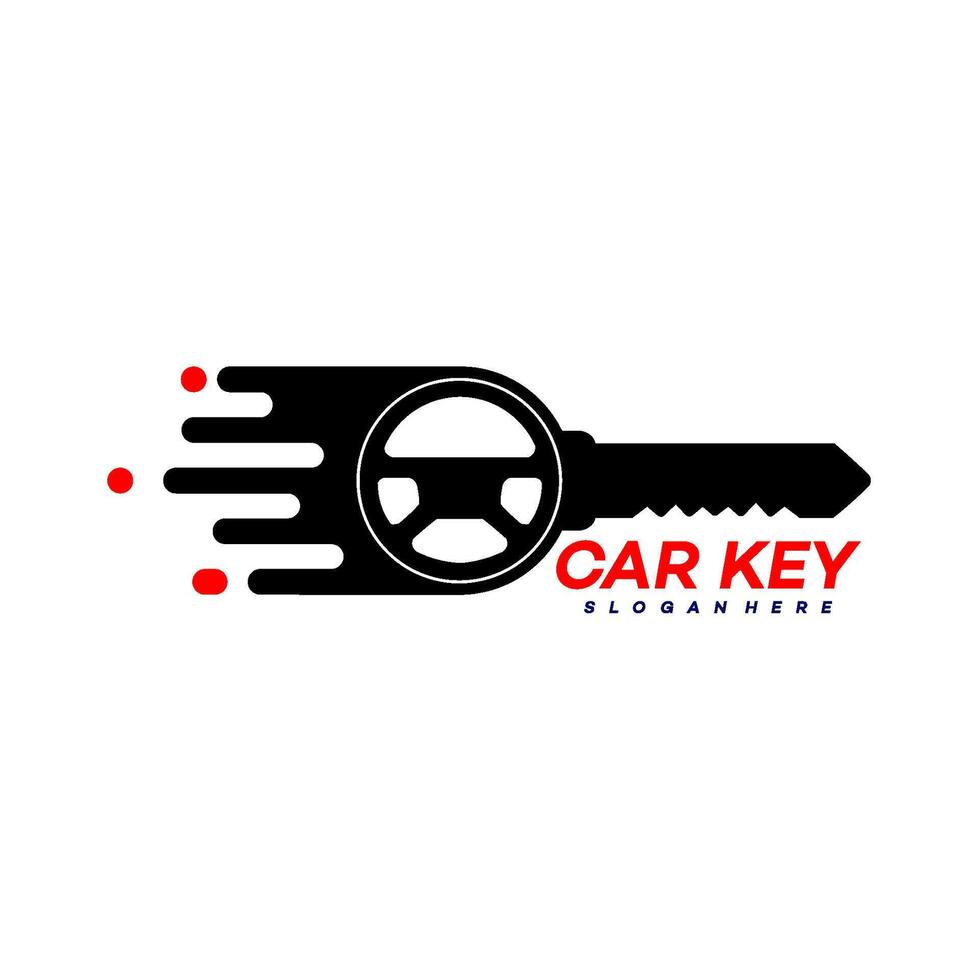 coche llave logo diseño ilustración vector