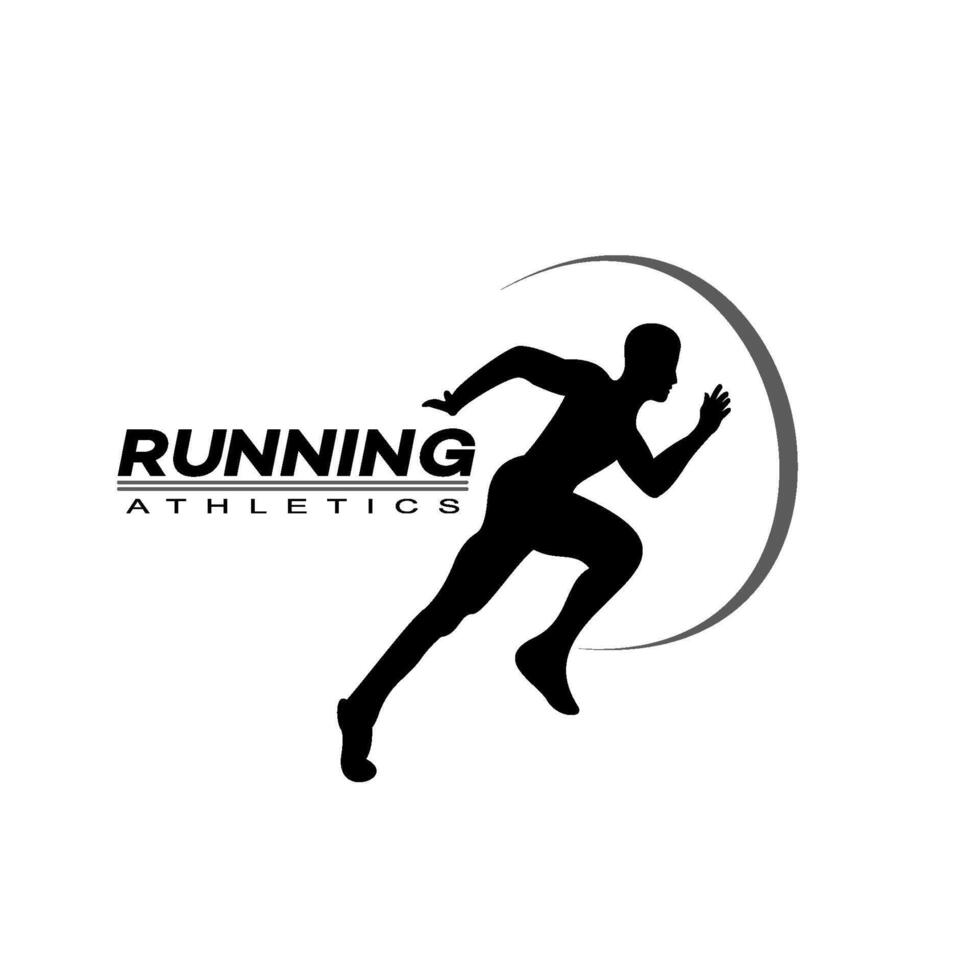 run logo template illustration design vector