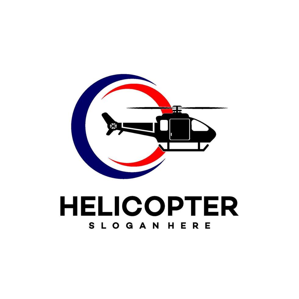 helicopter logo template illustration design vector