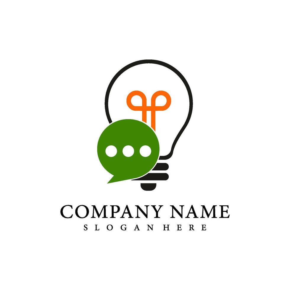 bulb consult logo symbol illustration design vector