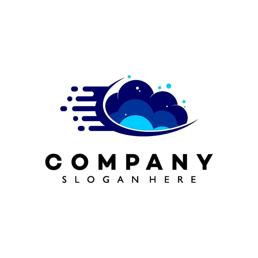 cloud logo illustration design vector