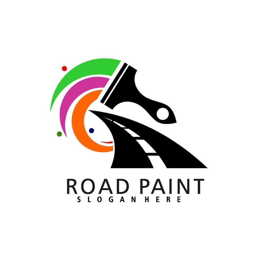 la carretera pintar logo símbolo ilustración diseño vector