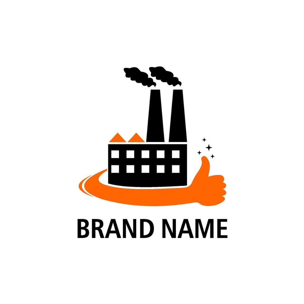 factory logo illustration design vector