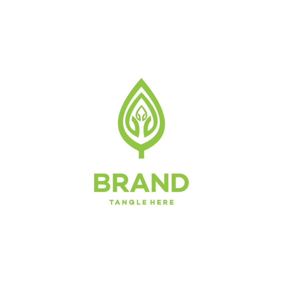 leaf logo template illustration design vector