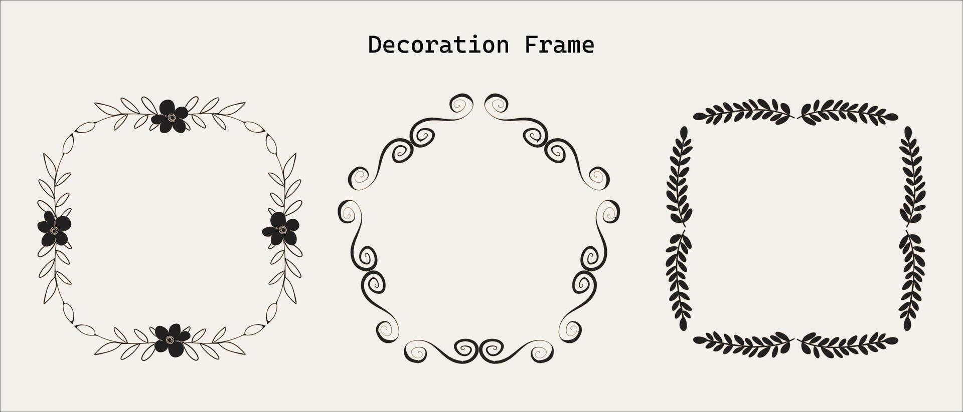 Vintage frame elegant frames set vector