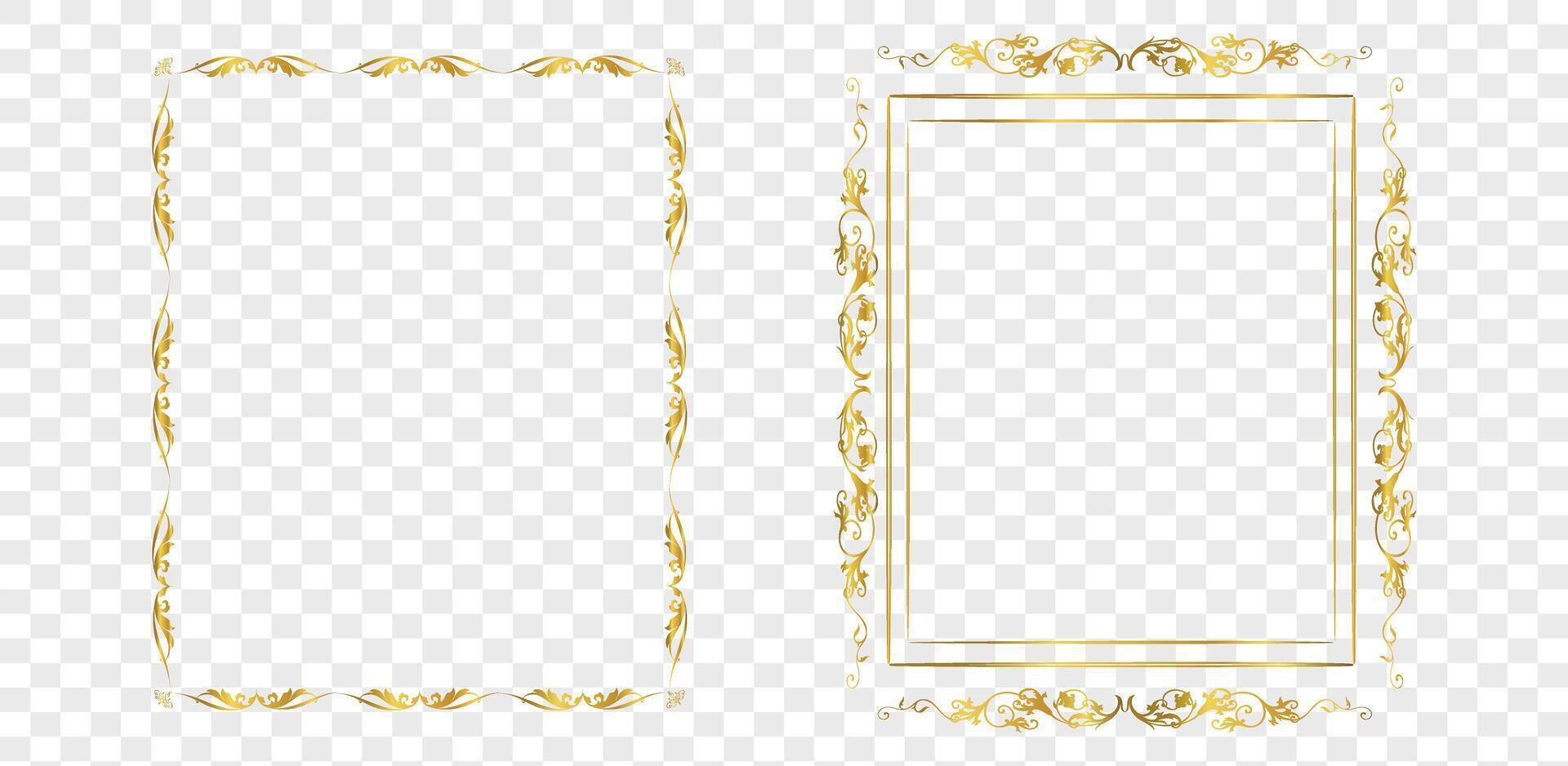 Vintage frame elegant frames set vector