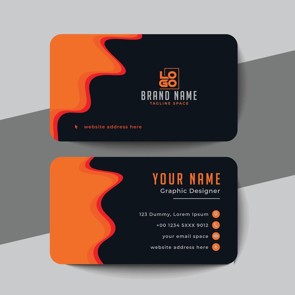 Abstract business card template vector