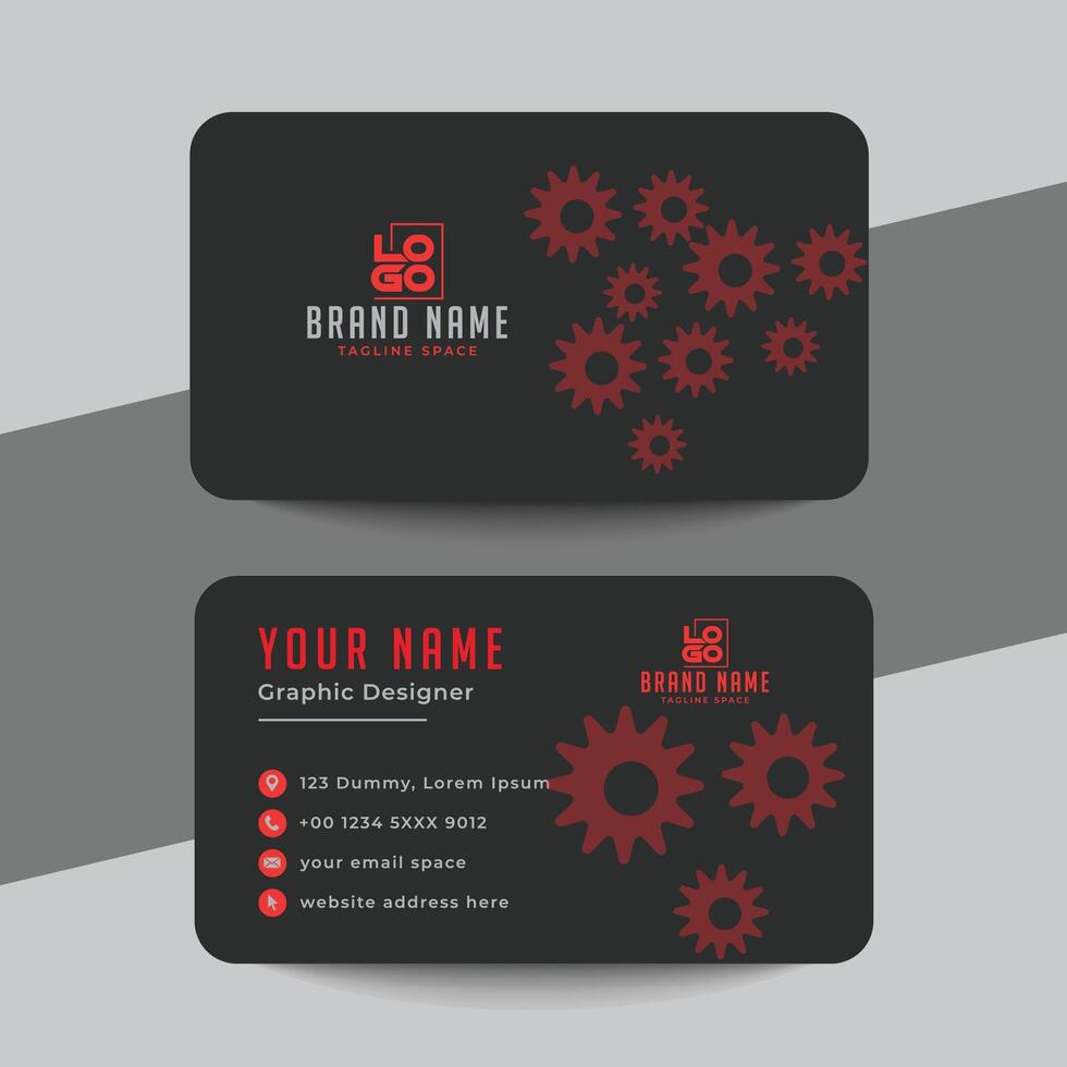 Clean style modern business card template vector