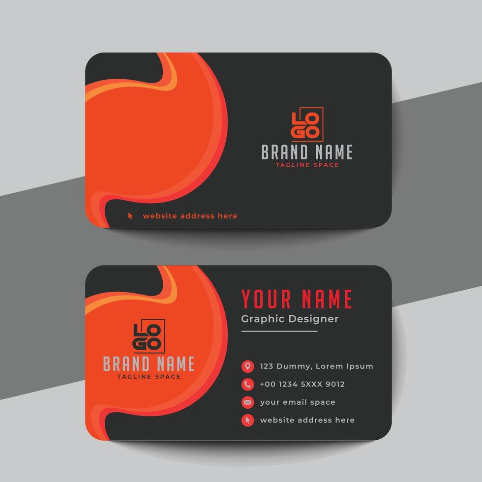 Abstract business card template vector