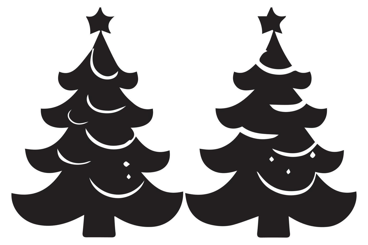 silhouette Christmas Tree Bundle vector