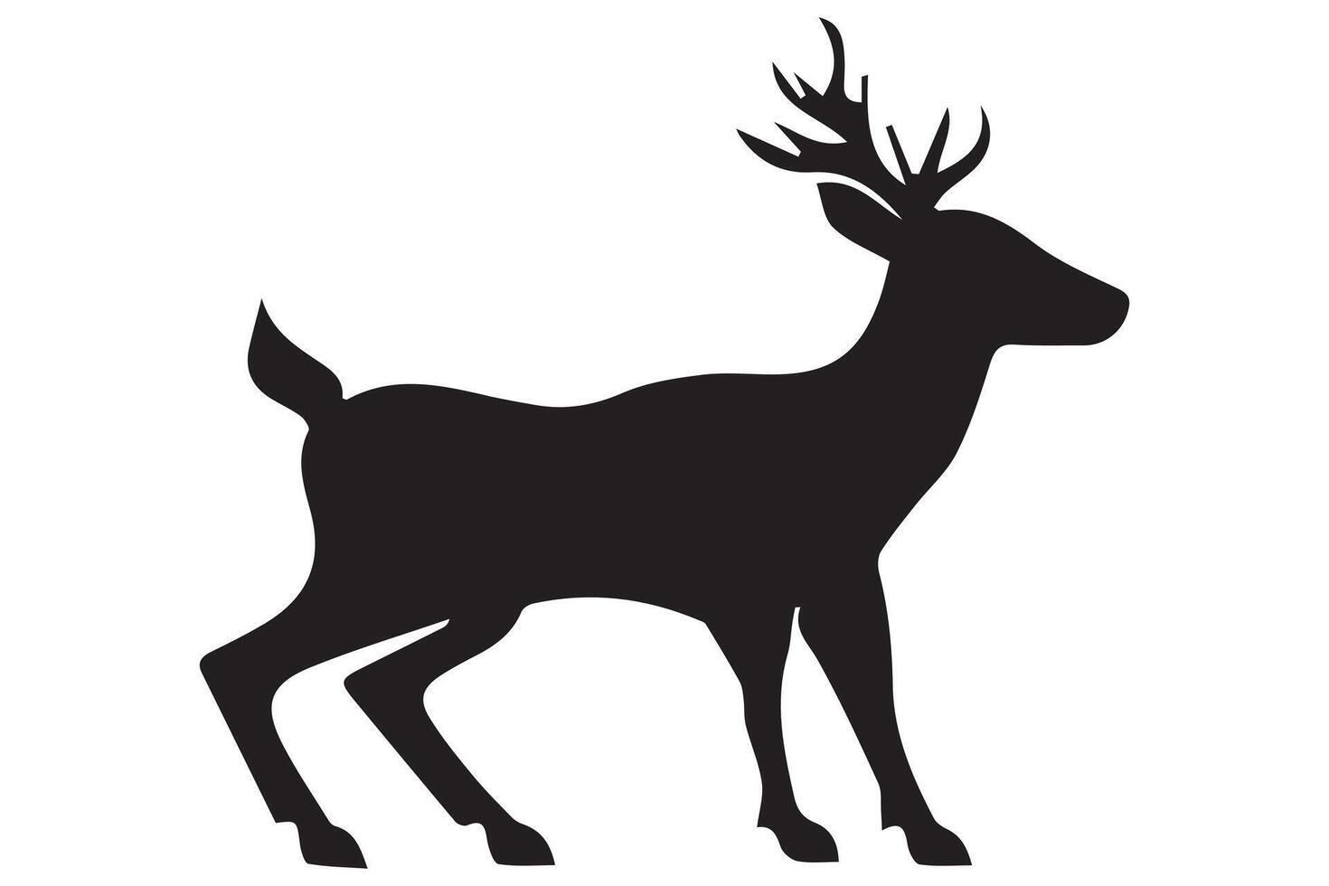 bundle of deer black silhouette pro design vector