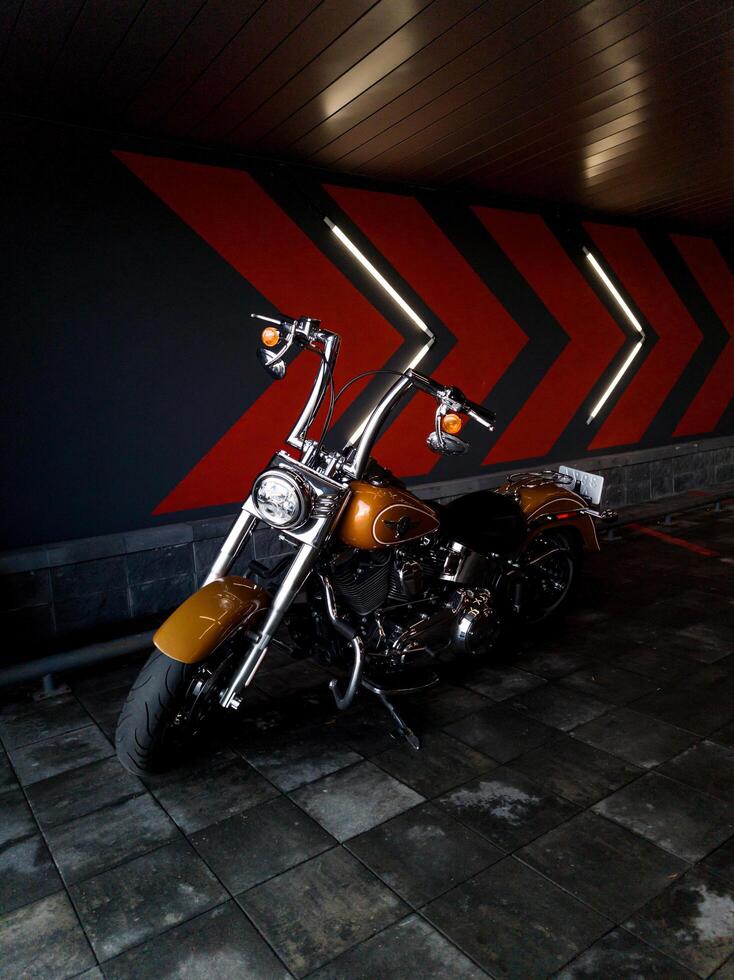 Minsk, Belarus, April 4, 2024 - classic Harley Davidson photo
