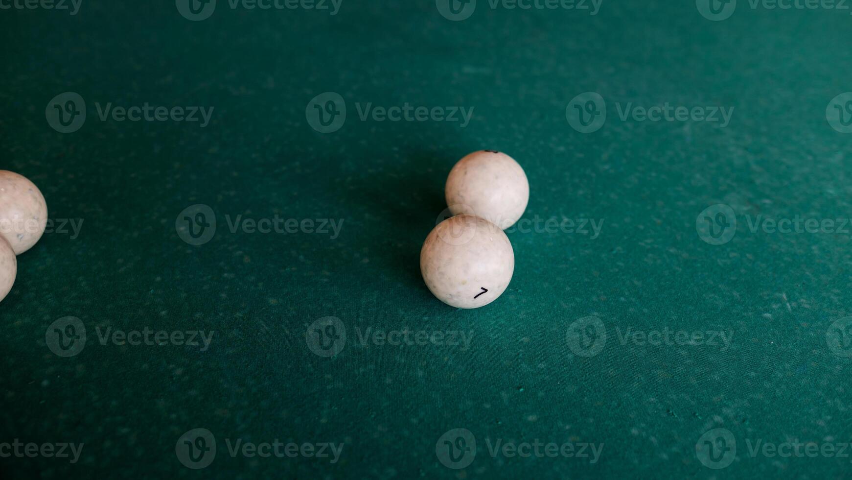 pool balls on table photo