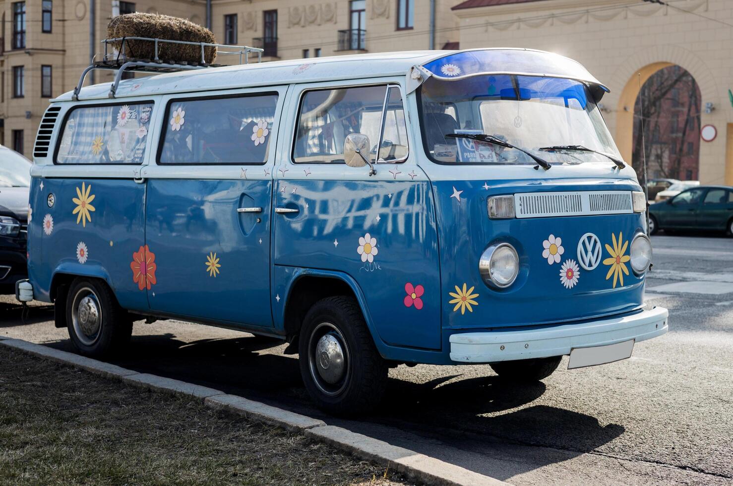 Minsk, Belarus, March 29, 2024 - Old Volkswagen Transporter T2 photo