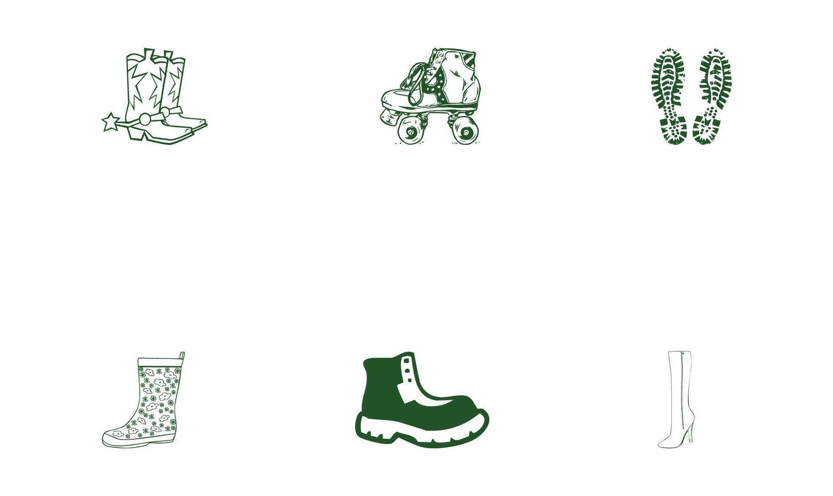 Boots Vectors Icon Set