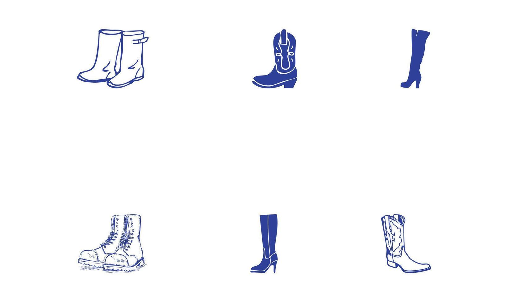 Boots Vectors Icon Set