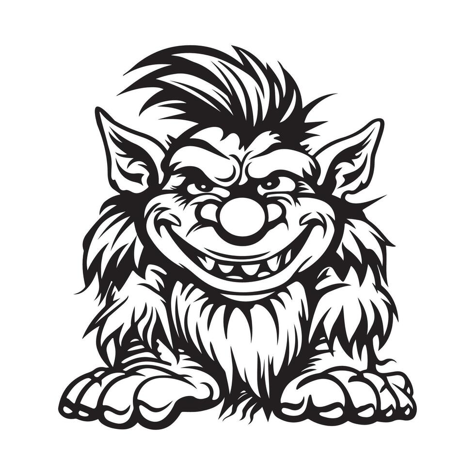 Trolls Design Images. illustration Of a Trolls on white background vector