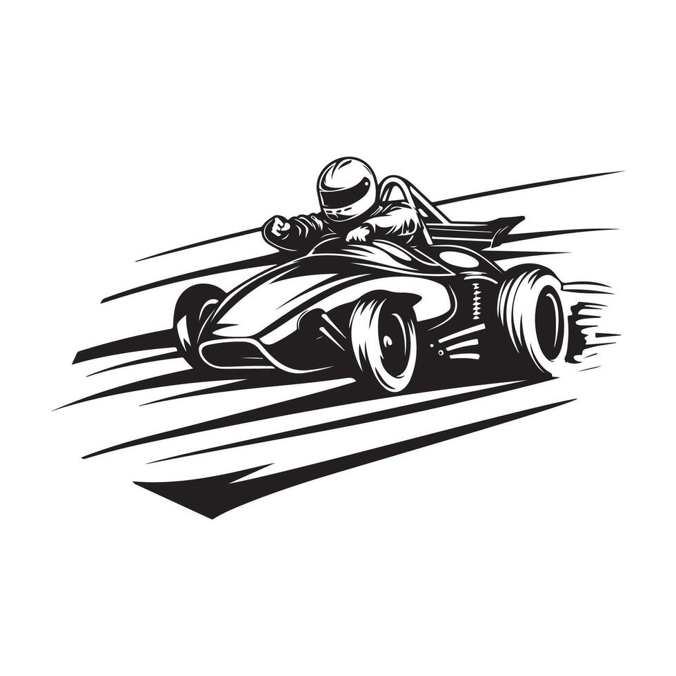 Go Kart Images on white background vector