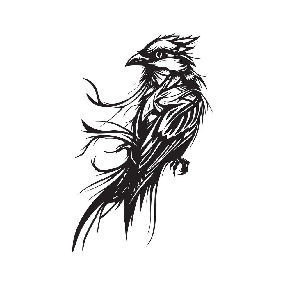 cuervo pájaro diseño arte, iconos, y gráficos vector