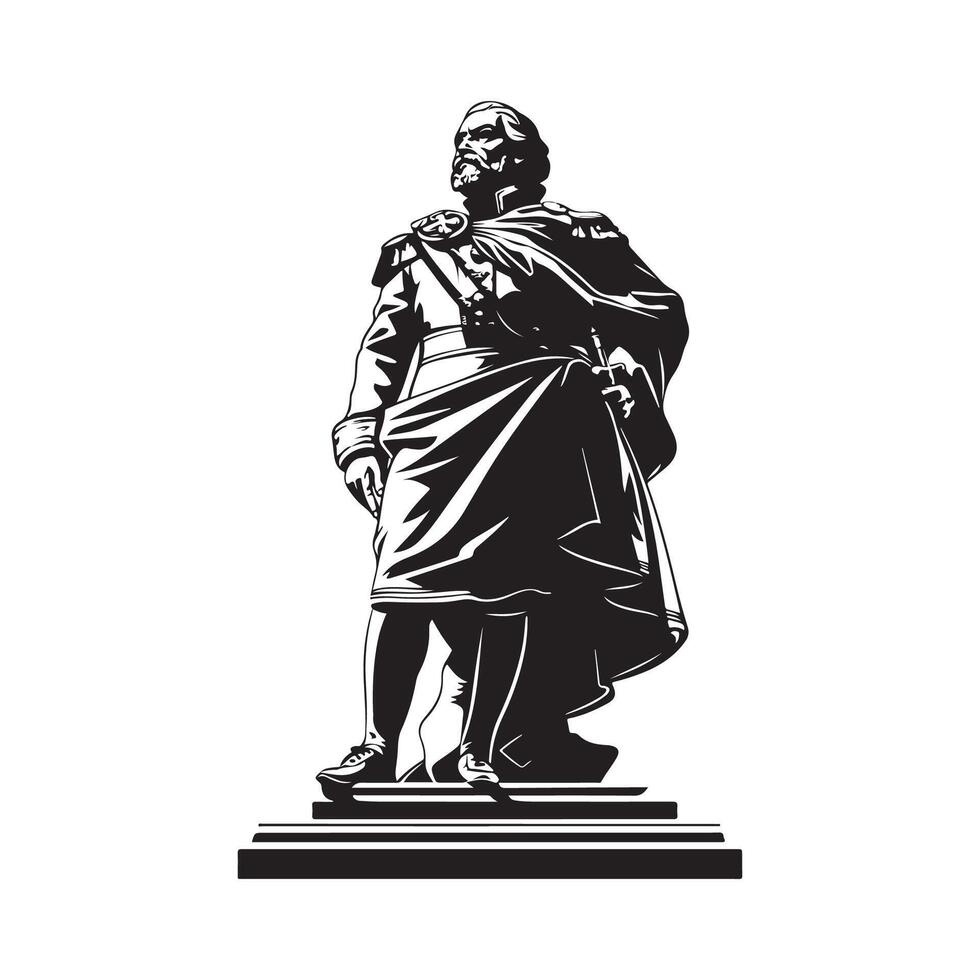 estatua imagen y ilustraciones en blanco antecedentes vector
