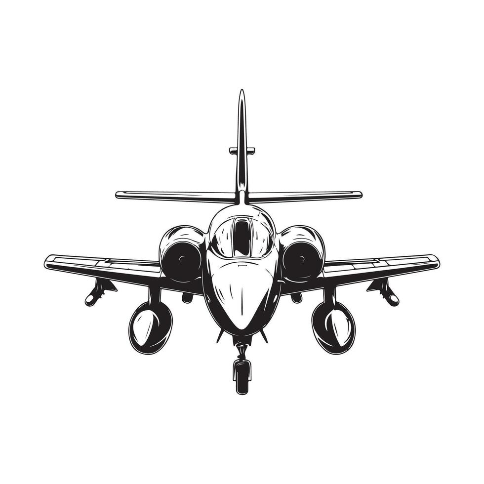 Fighter Jet isolated on white vector