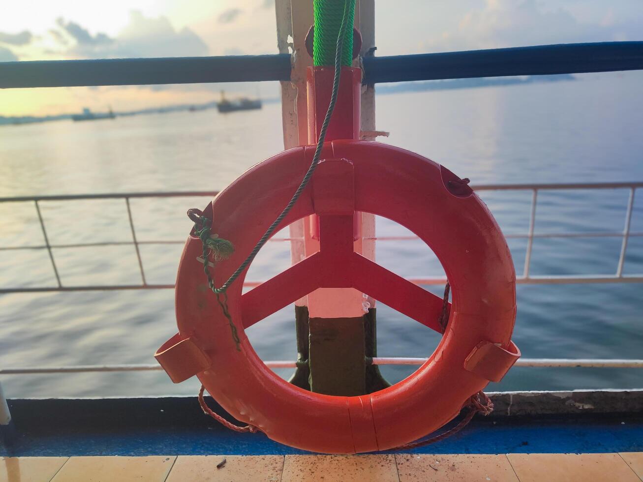 photography of floating safety on board photo