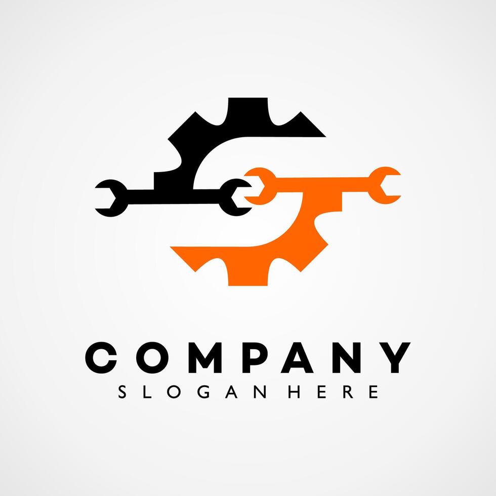 Engineering, gears and wrench, design. Repair, service, industry, industrial and mechanical, design and illustration vector