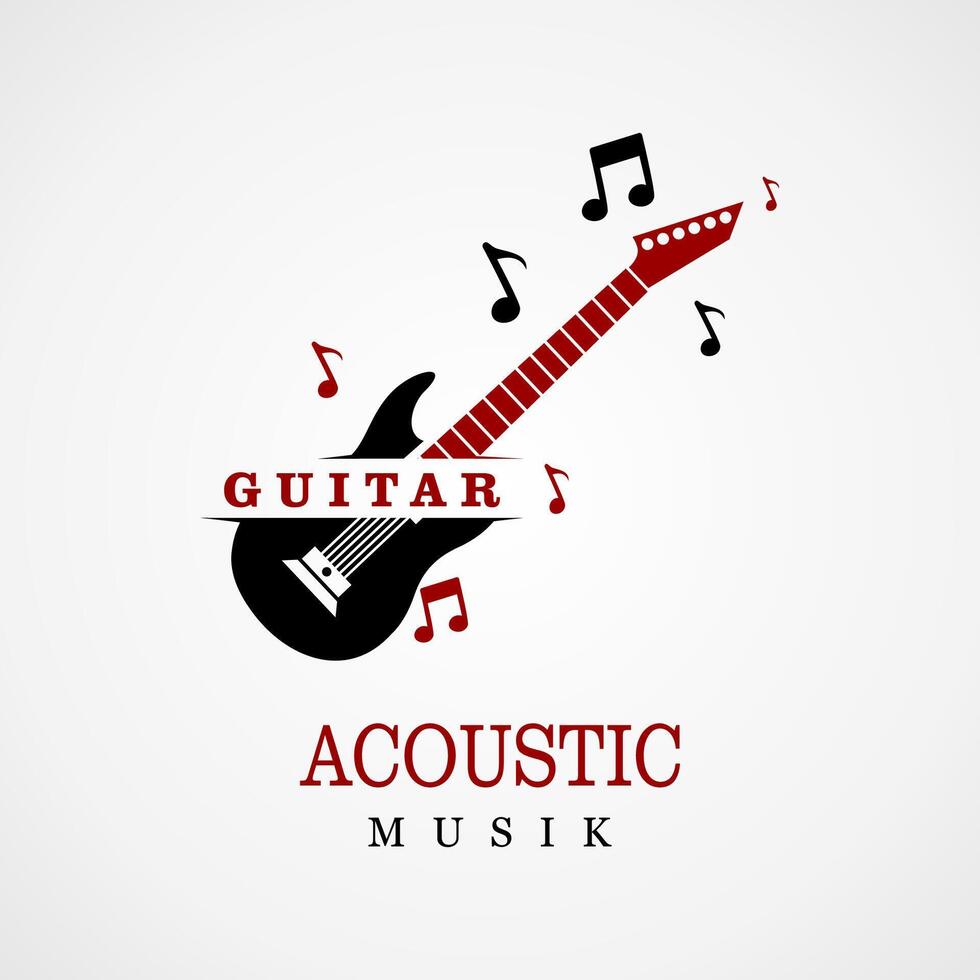 Guitar logo symbol Design vector