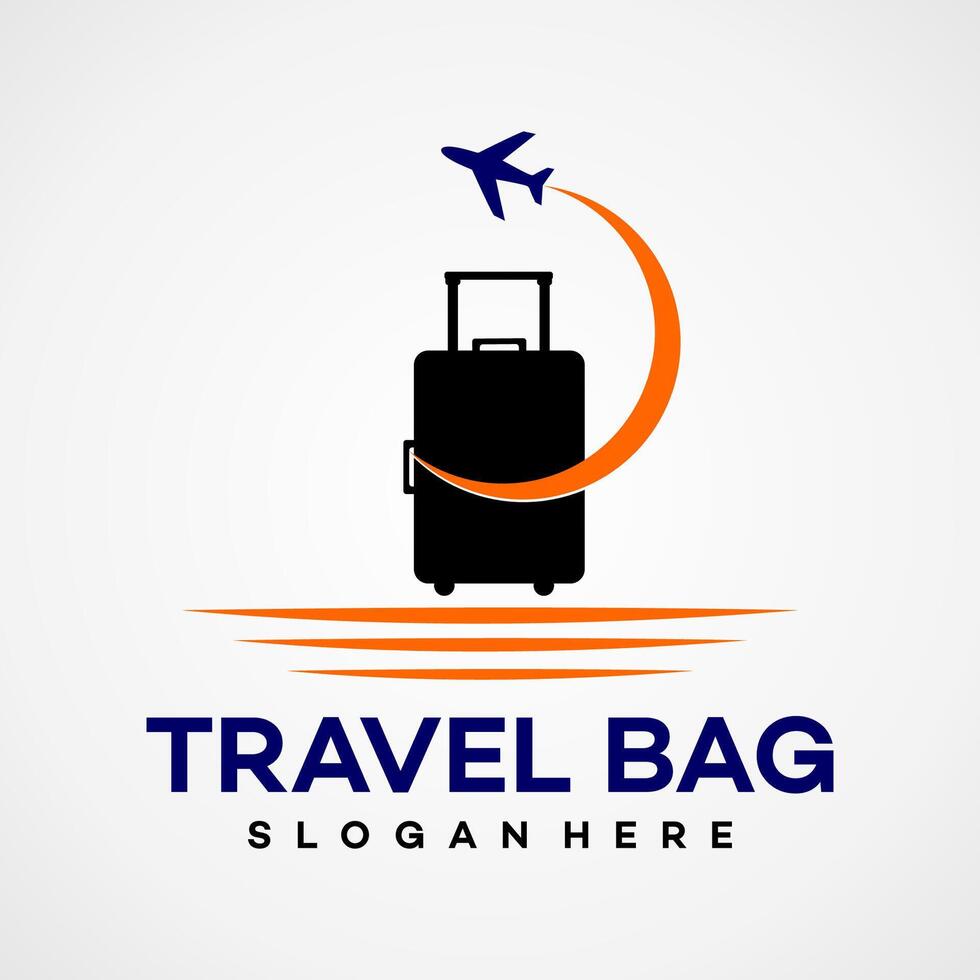 Travel bag logo icon vector