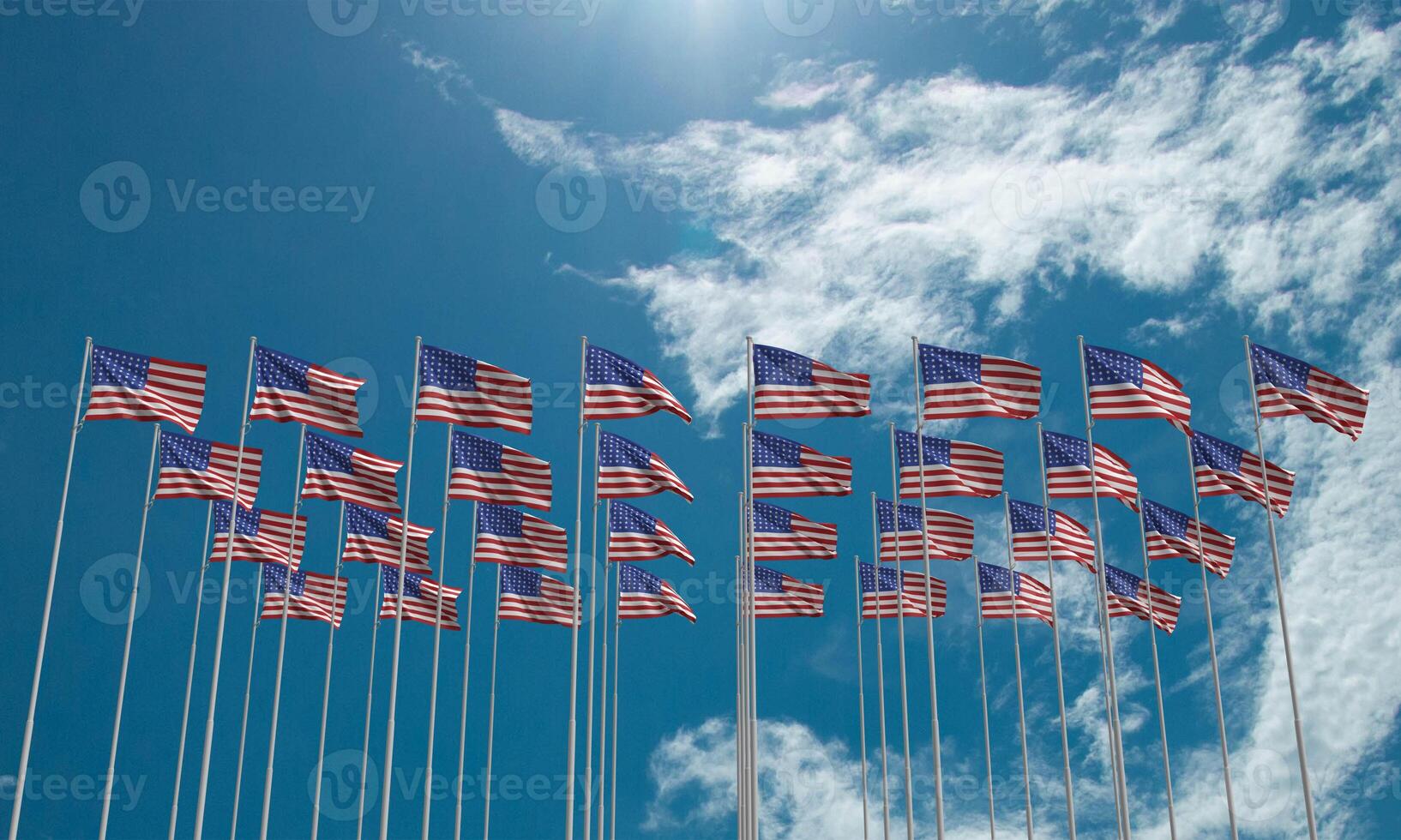 usa us flag united stated american blue sky cloud white background wallpaper copy spacer celebration festival freedom independence holiday national 4th forth july month memorial stripe american banner photo