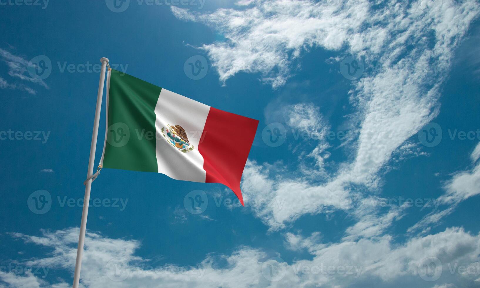 Mexico mexican flag blue sky cloudy white background latin america north america travel nature outdoor tourism summer sea tourism beach beautiful mountain cactus lifestyle tourist freedom.3d render photo