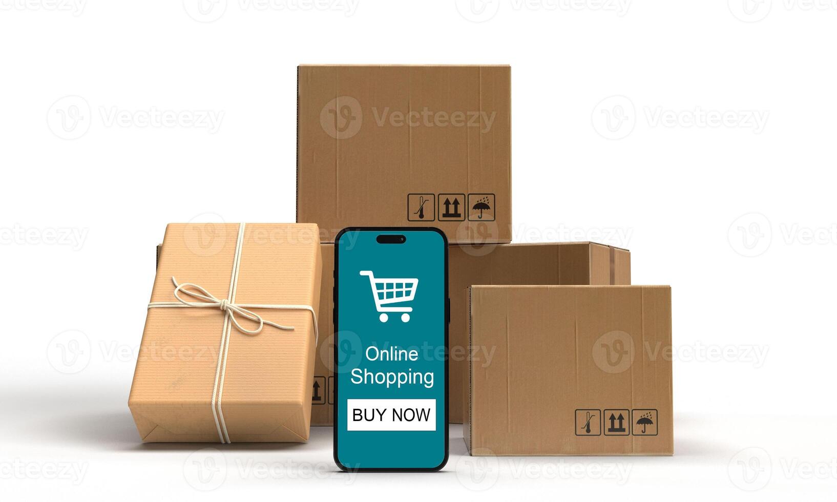 caja comercio electrónico marrón color compras en línea tecnología digital negocio comprar rebaja vender Internet compra computadora ordenador portátil Tienda en línea estilo de vida Al por menor teléfono inteligente Finanzas orden cliente móvil símbolo foto