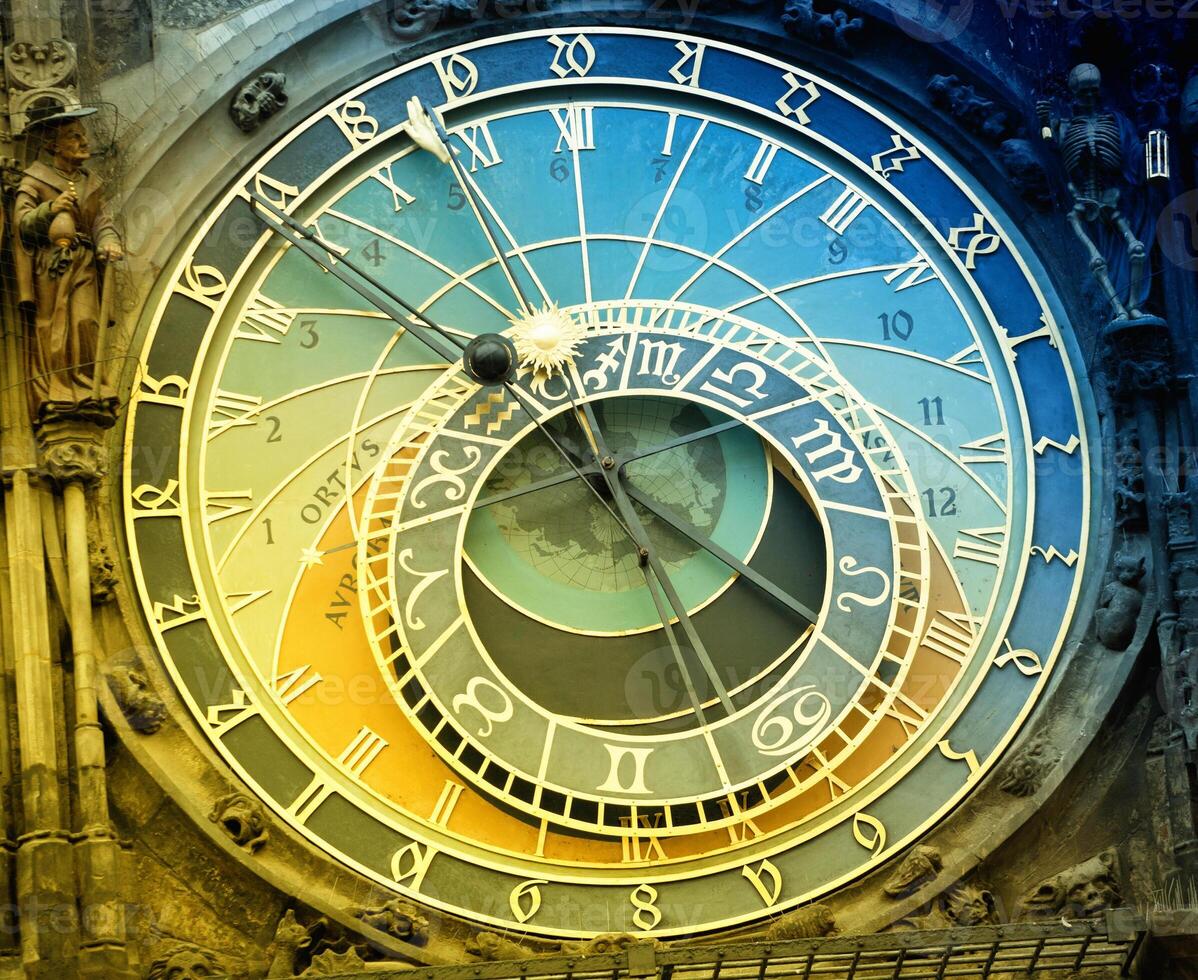 Orloj astronomical clock in Prague in Czech Republic photo