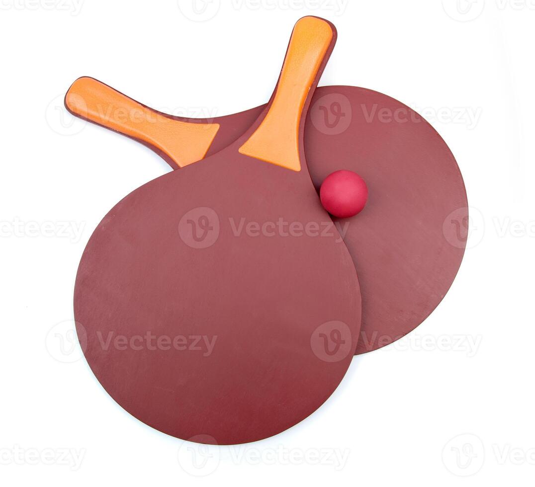 Two rackets and ball photo
