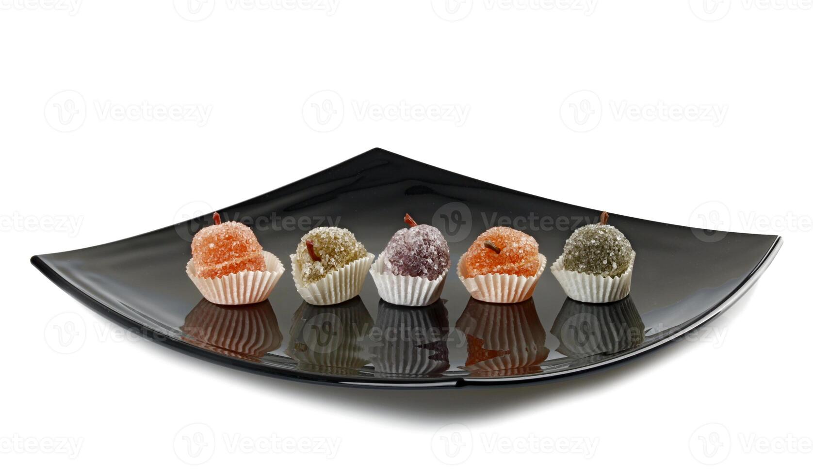 Color fruit jelly candies photo