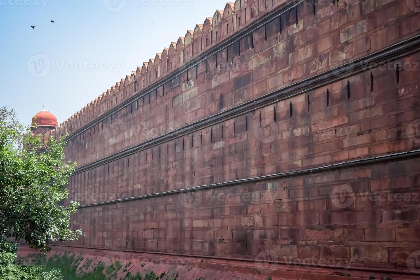 Architectural details of Lal Qila - Red Fort situated in Old Delhi, India, View inside Delhi Red Fort the famous Indian landmarks photo