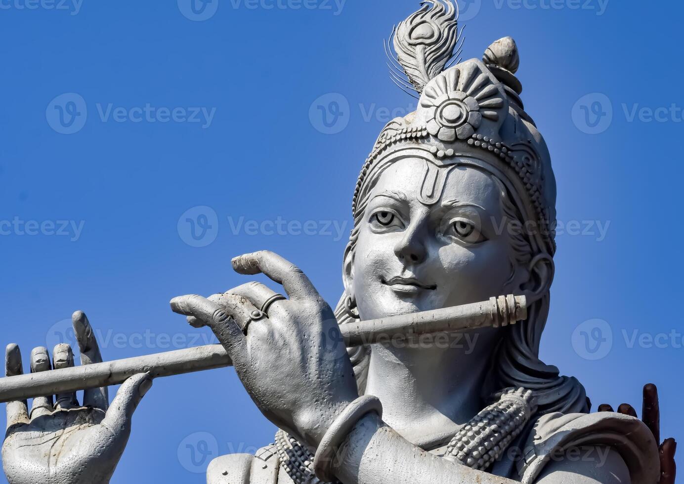 Big statue of Lord Radha Krishna near Delhi International airport, Delhi, India, Lord Krishna and Radha big statue touching sky at main highway Mahipalpur, Delhi photo