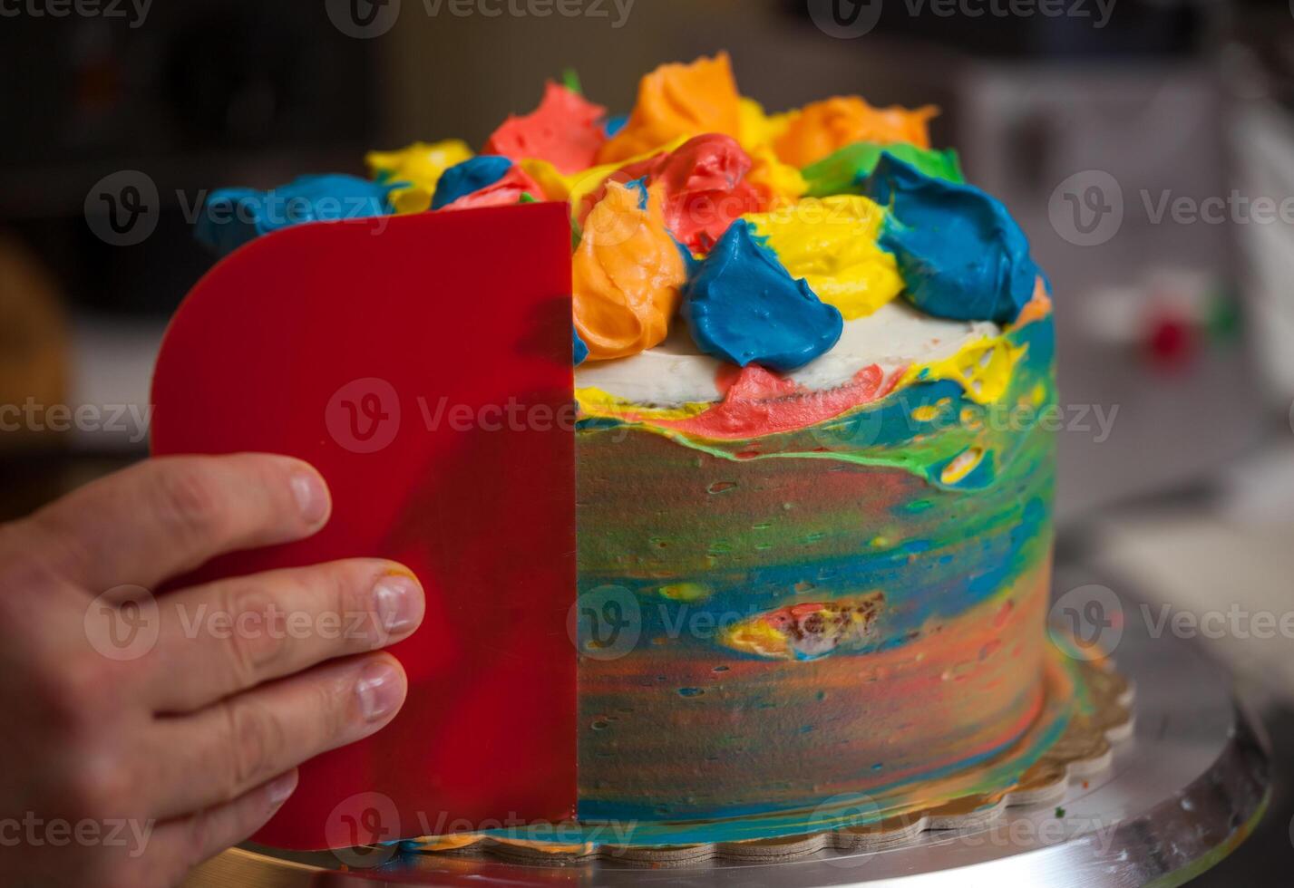 preparación de pastel y carnaval pasteles foto