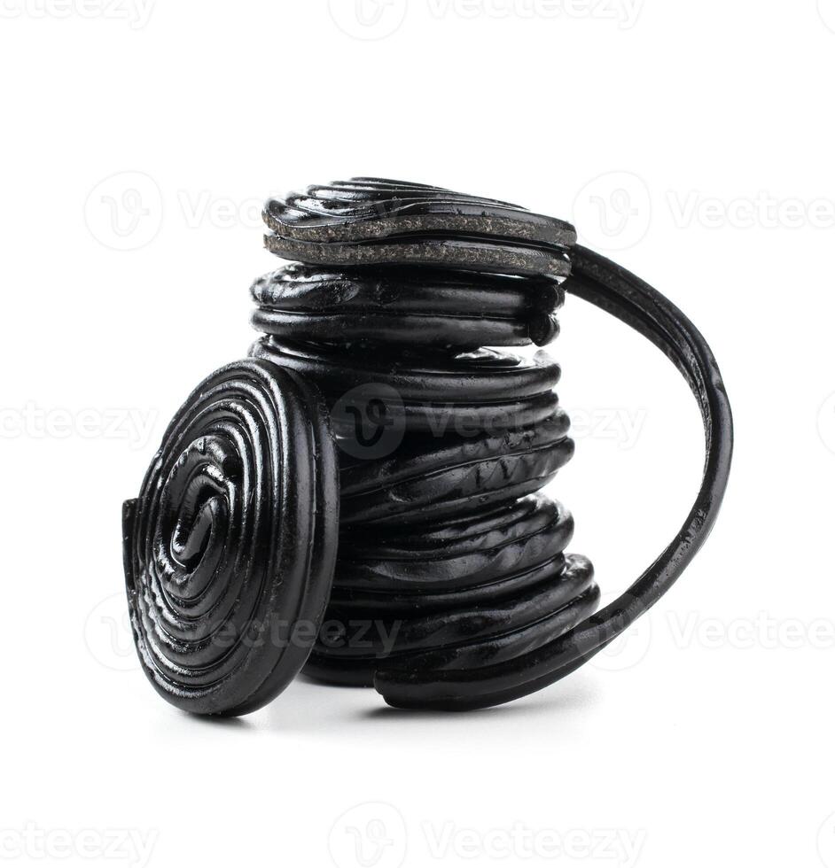 Stack of liquorice reels photo