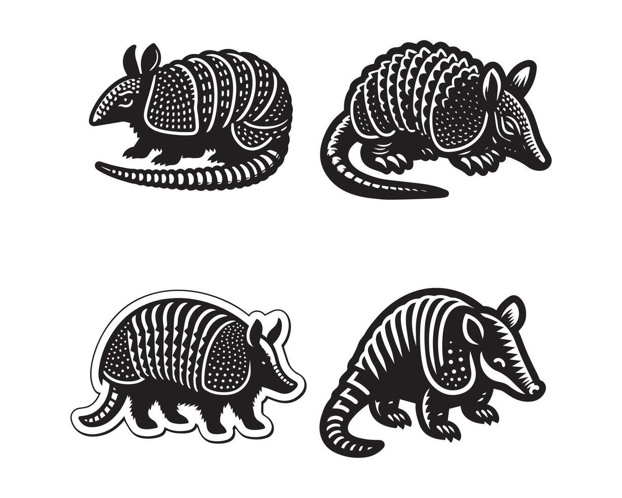 armadillo silhouette icon graphic logo design vector