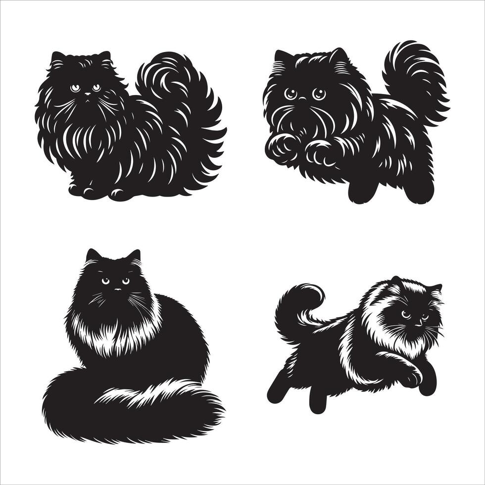 cat silhouette icon graphic logo design vector